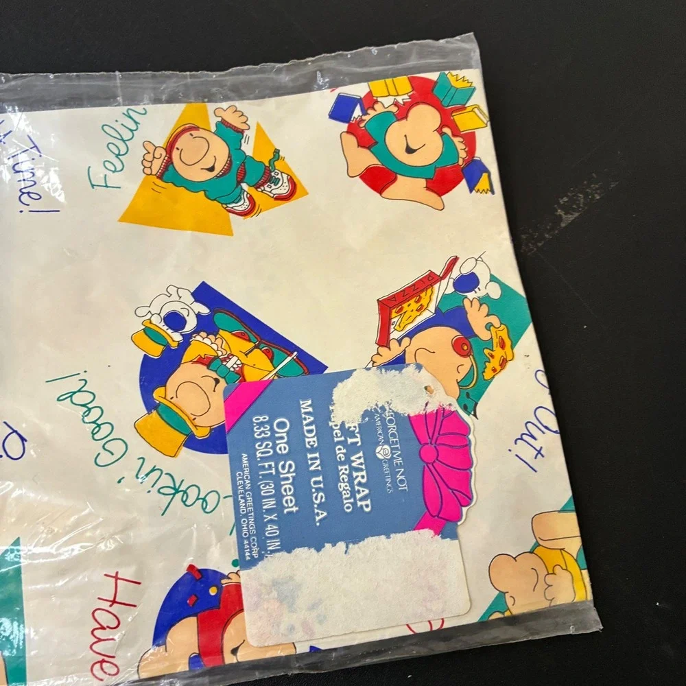 American Greetings Forget Me Not Ziggy Gift Wrap Paper One Sheet 30x40